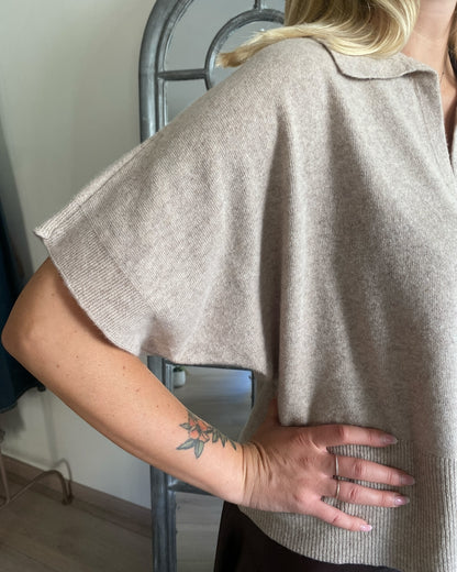 Polo con mezza manica in lana art.10325 CHEAP&CHIC