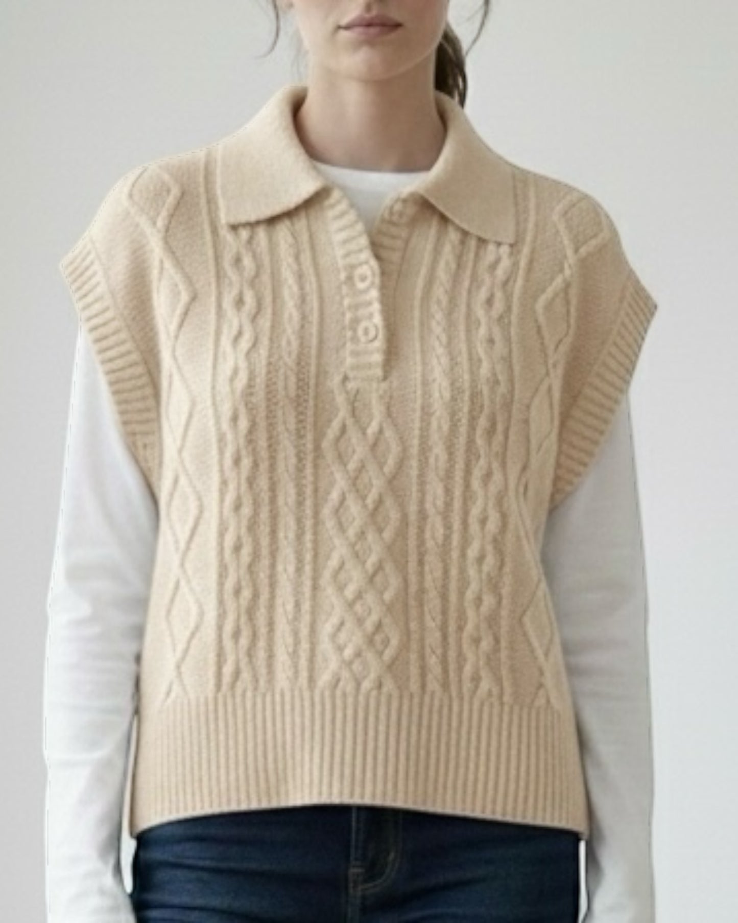 Gilet polo con bottoni art. D80967 TENSIONE IN