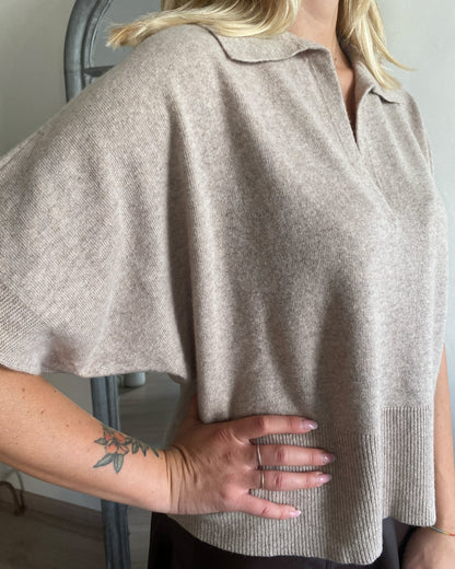 Polo con mezza manica in lana art.10325 CHEAP&CHIC