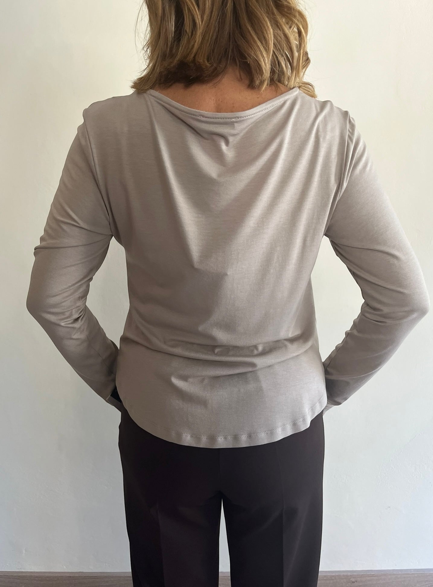 Blusa effetto raso con maniche e retro in jersey art. S7YGMINORI Sandro FERRONE