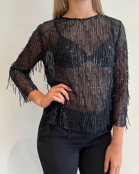 Casacca tulle e paillettes art. 26C1737 TENSIONE IN
