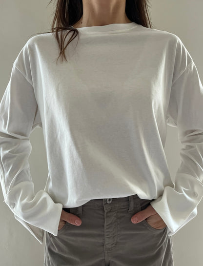 T-shirt oversize con polsino a camicia art. FW260049 TENSIONE IN