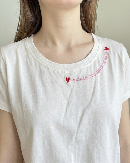 T-shirt scritte art. 81112 CHEAP&CHIC