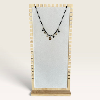 Collana con perline colorate, charms e mappetti Cloel