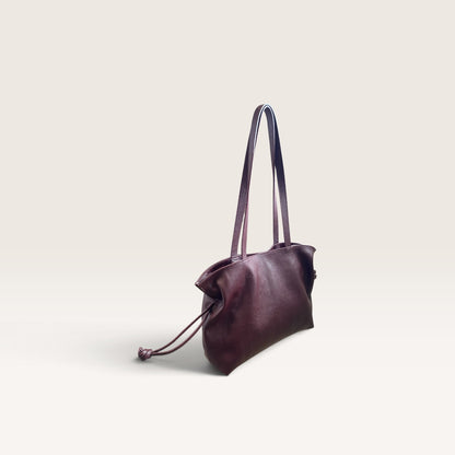 Shopper in pelle con coulisse art. BS7068