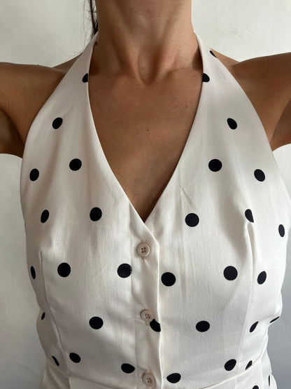 Abito midi a pois art. AMCR1RV DIXIE