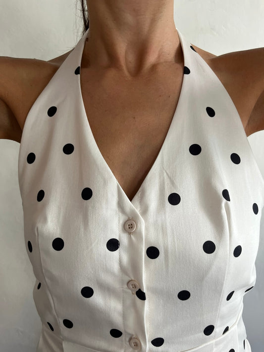 Abito midi a pois art. AMCR1RV DIXIE