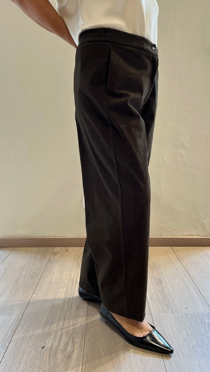 Pantalone a coste in velluto Art. L15YBG CIGNO LOLA by SANDRO FERRONE
