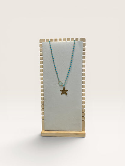 Collana rosario cotta con pietra e charm BARBARA BURGIO