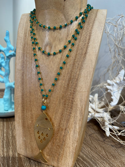 Collana rosario con pesce BARBARA BURGIO