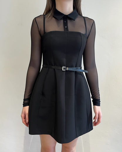 Abito con cintura in ecopelle art. AFVQKZI IMPERIAL