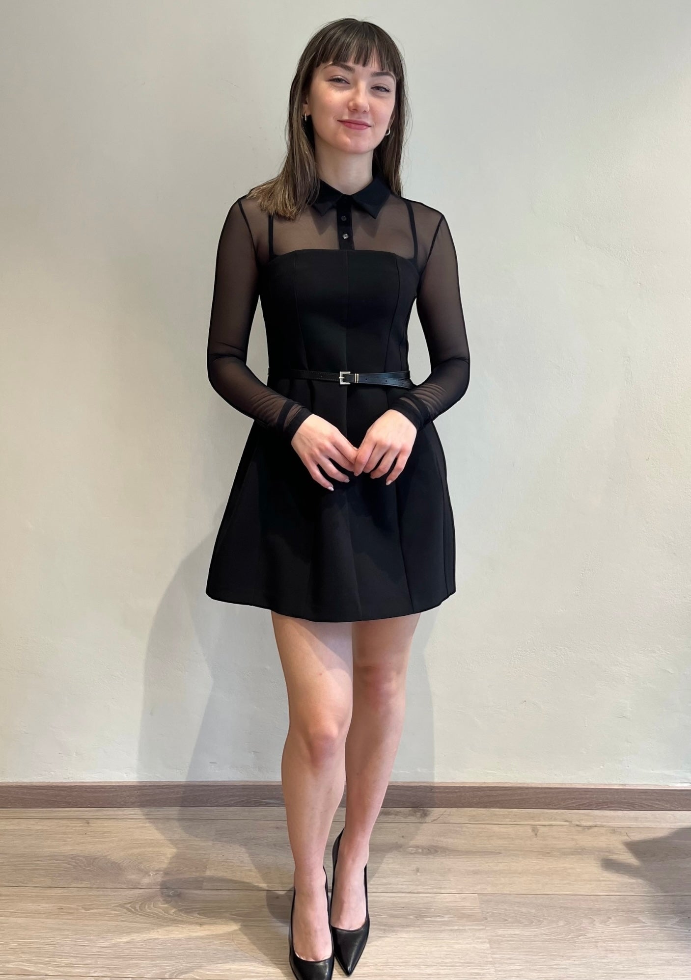 Abito con cintura in ecopelle art. AFVQKZI IMPERIAL