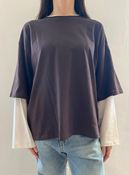 T-shirt oversized con doppia manica art. UAC0178 VICOLO