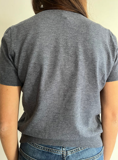 T-shirt girocollo in maglia con rombi art.W6HMJ38A418 TENSIONE IN