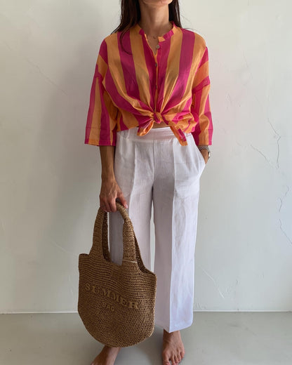 Camicia a righe in mussola art. 81107 Cheap&Chic
