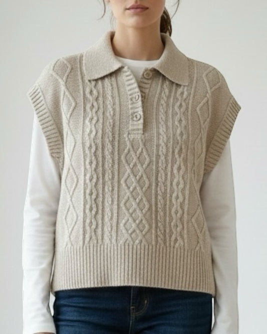 Gilet polo con bottoni art. D80967 TENSIONE IN