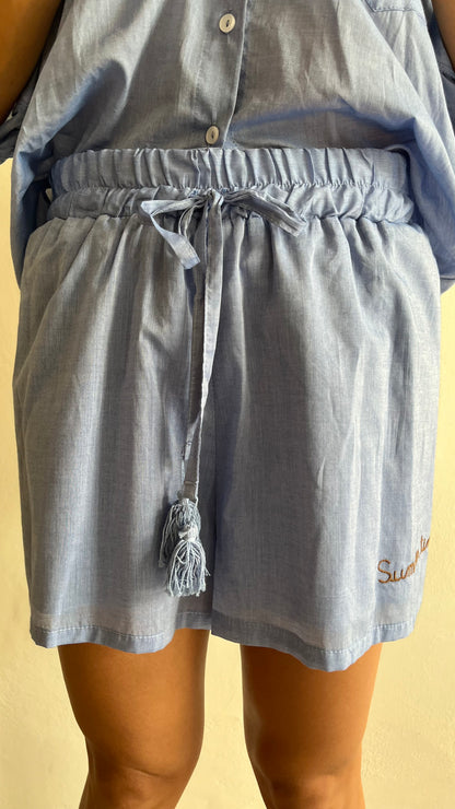 Shorts con elastico e ricamo art. S26PJ23 Tensione In