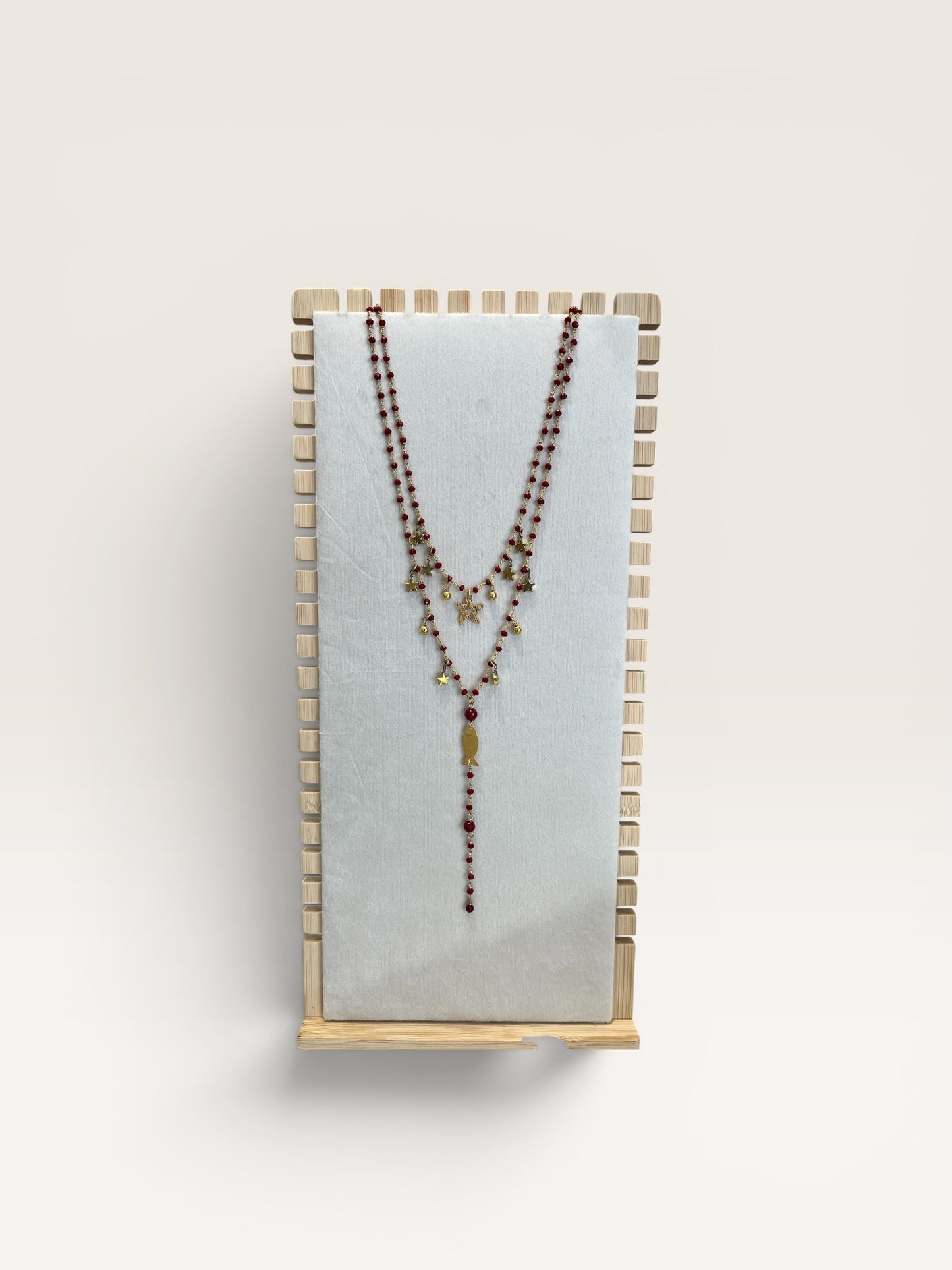 Collana rosario doppia mare con charm BARBARA BURGIO