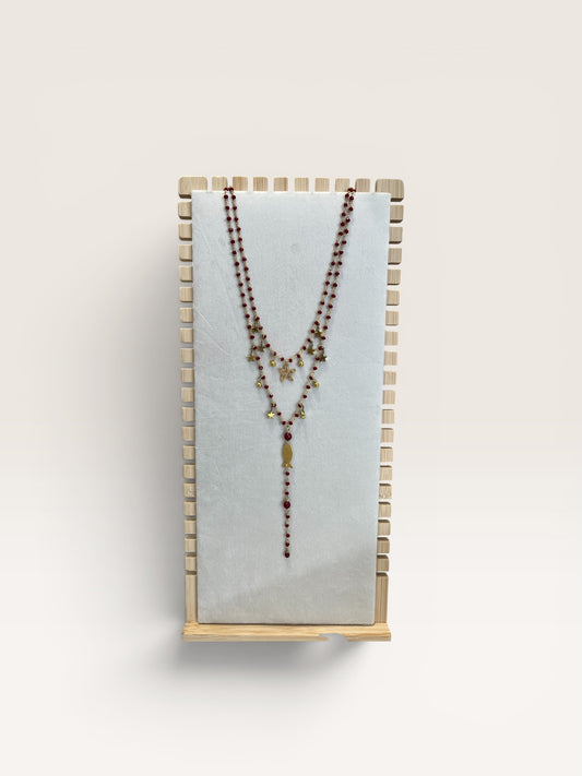 Collana rosario doppia mare con charm BARBARA BURGIO