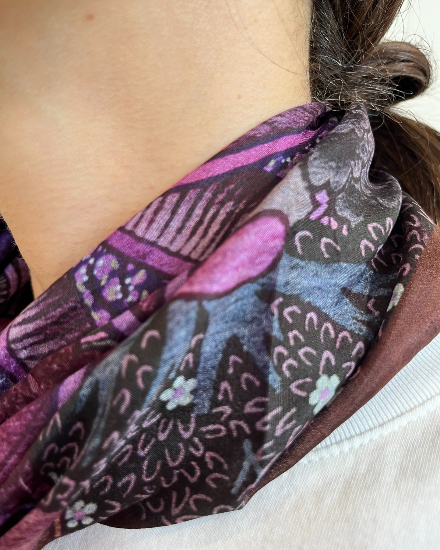 Foulard quadrato in seta stampato art. A3XBF FAXIL SANDRO FERRONE