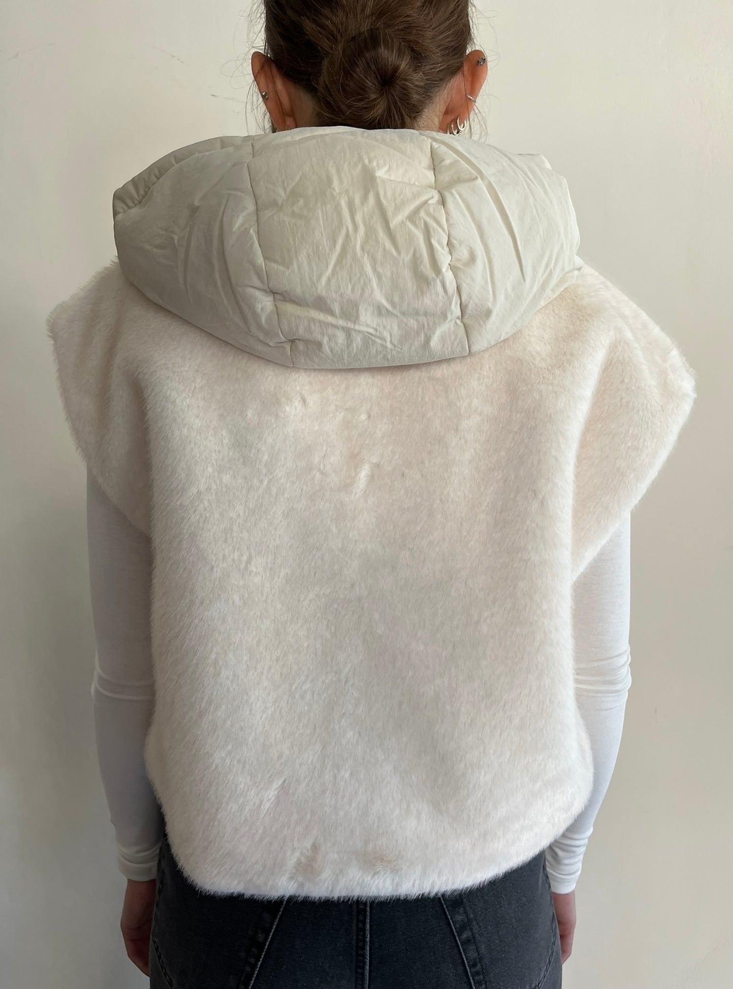 Gilet imbottito con eco fur art. GL0638 Cheap&Chic