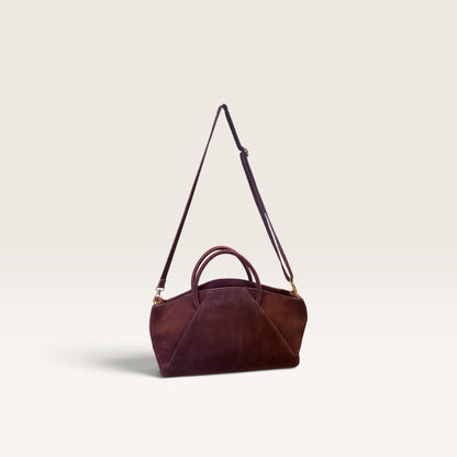 Bauletto in pelle scamosciata