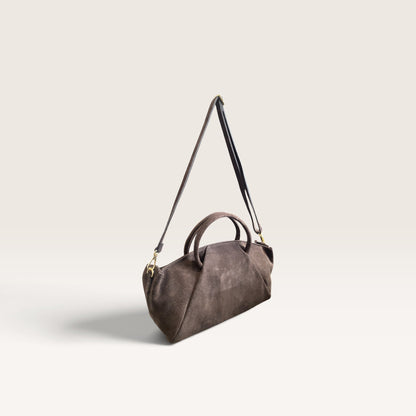 Bauletto in pelle scamosciata