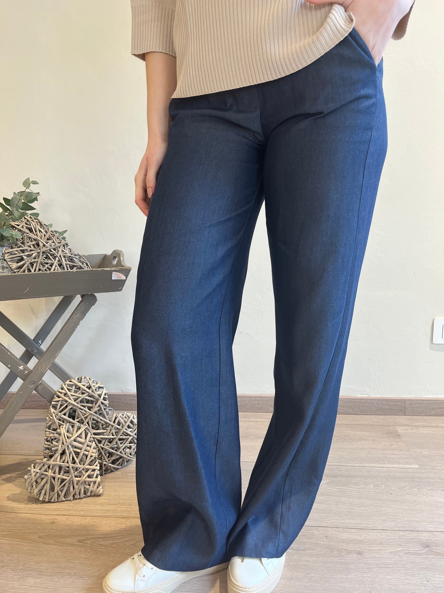 Pantalone in lyocell art. S39XBF PALAZZOJEANS Sandro FERRONE
