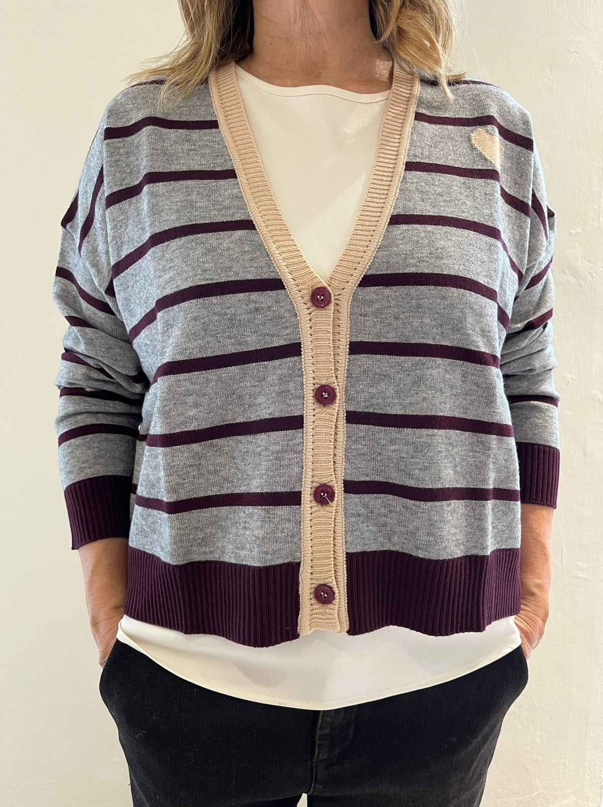 Cardigan a righe Art.AI51195 C’est Moi
