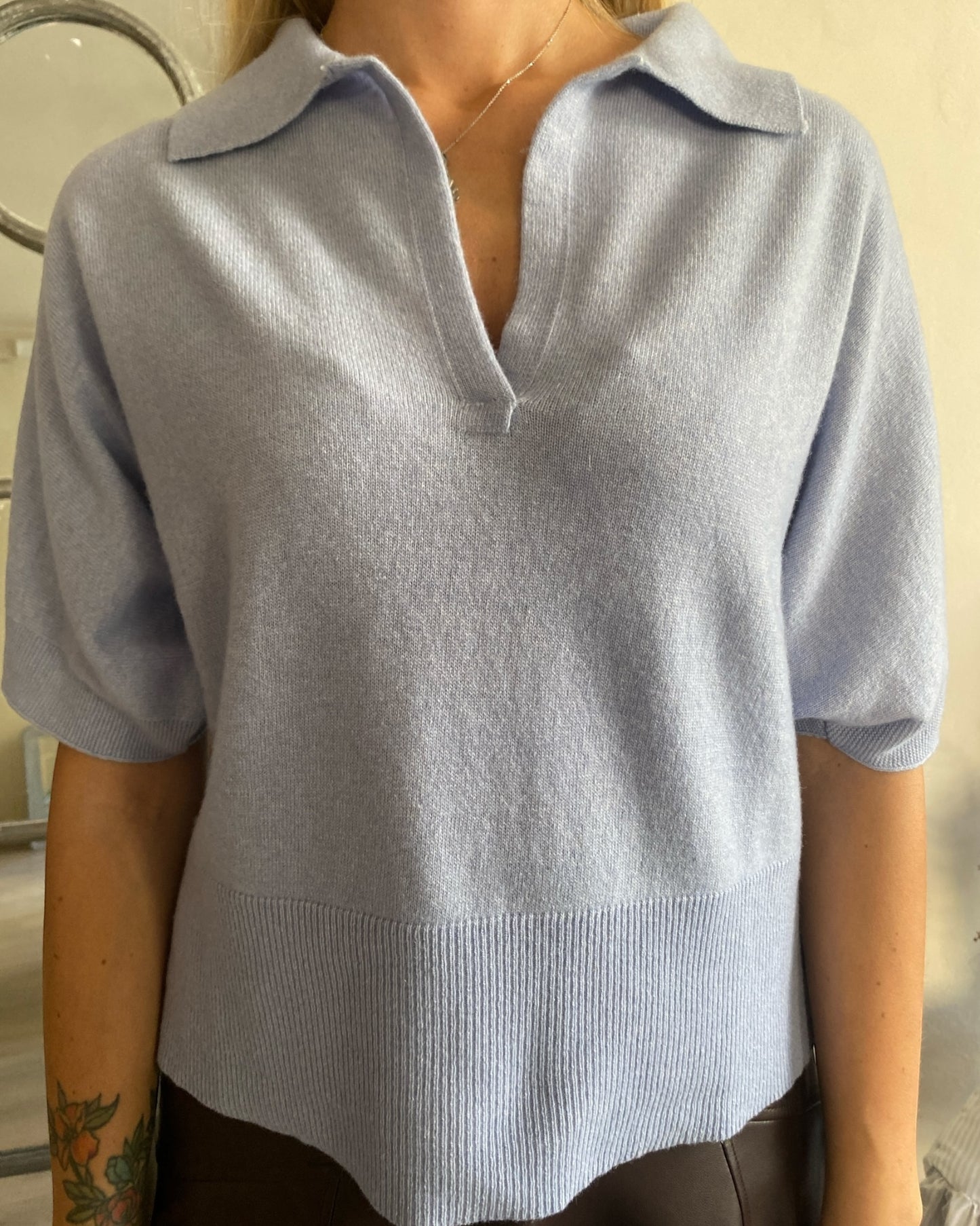 Polo con mezza manica in lana art.10325 CHEAP&CHIC