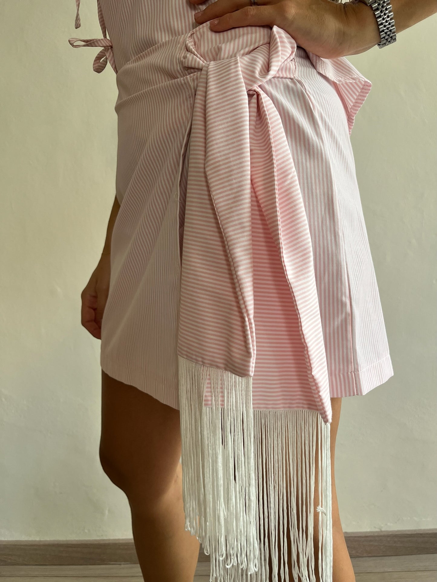 Gonna mille righe con frange art.PE260418