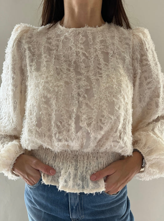 Blusa lavorata con elastico art. W26C106CAM TENSIONE IN