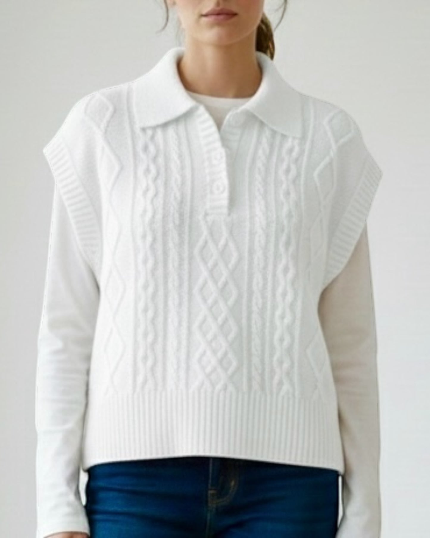 Gilet polo con bottoni art. D80967 TENSIONE IN