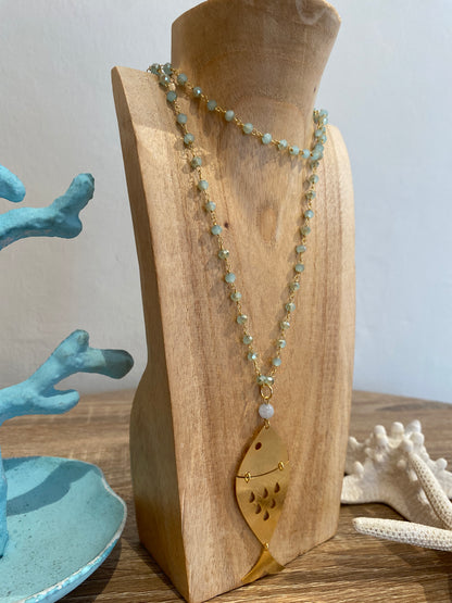 Collana rosario con pesce BARBARA BURGIO
