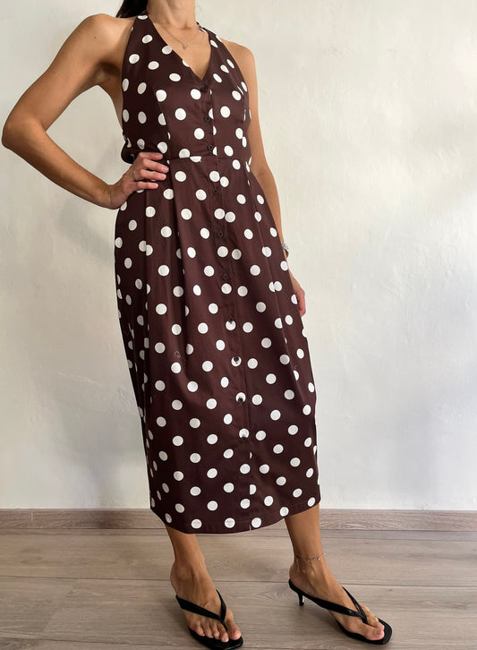 Abito midi a pois moro art. AMCR1RQ DIXIE