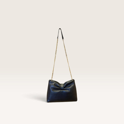 Borsa con tracolla in pelle martellata