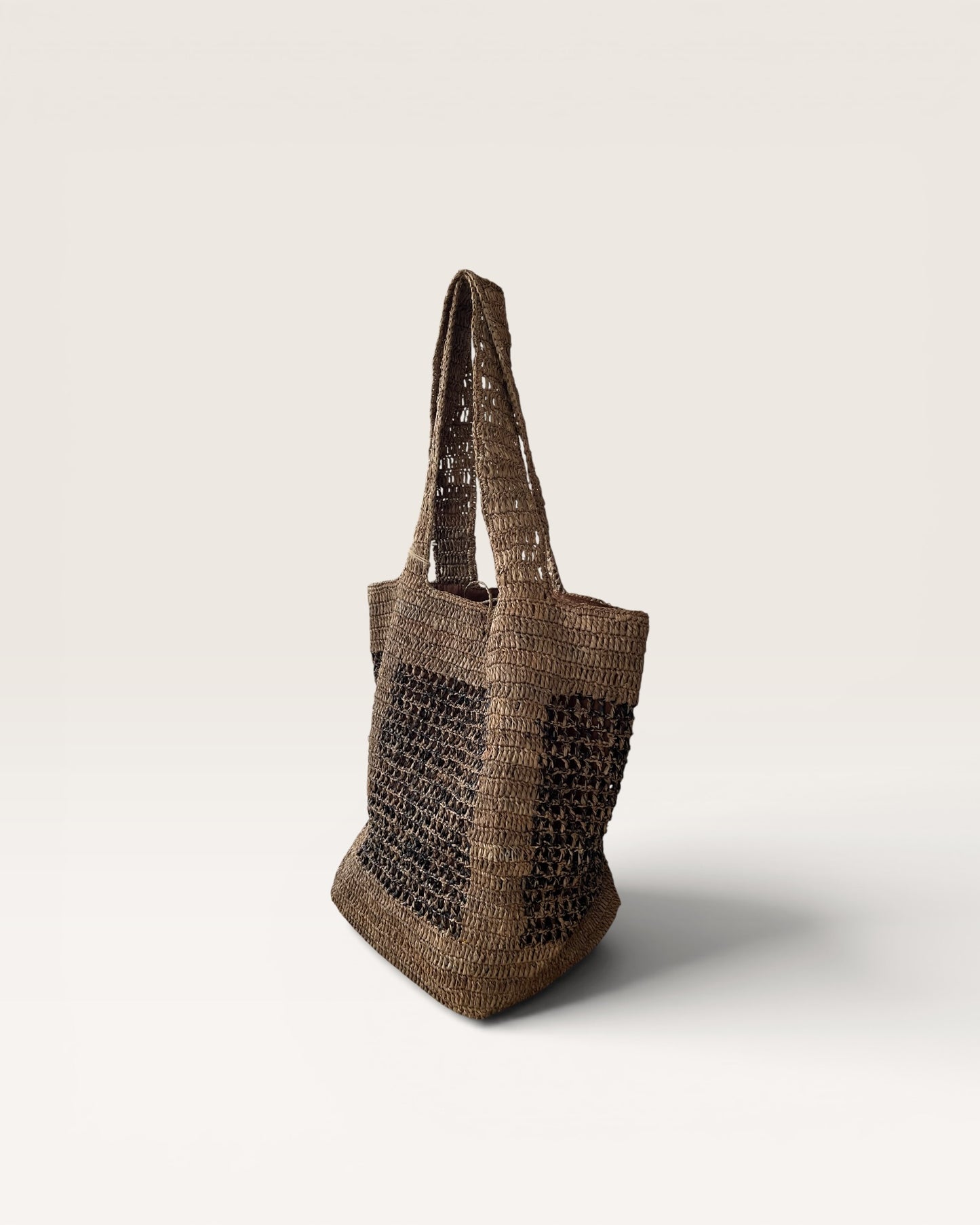Borsa in rafia con 2 colori NATURELLEMENT
