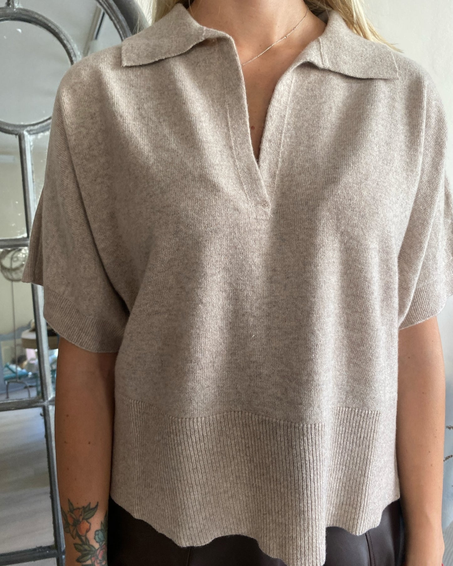 Polo con mezza manica in lana art.10325 CHEAP&CHIC