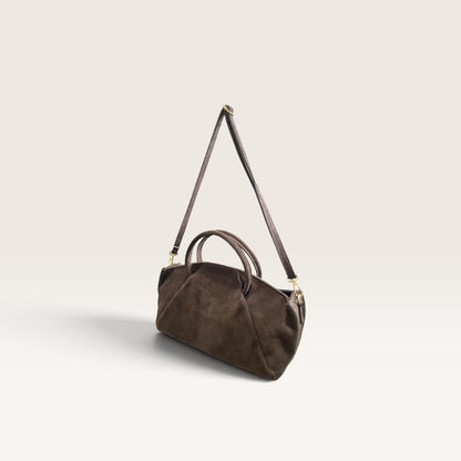 Bauletto in pelle scamosciata