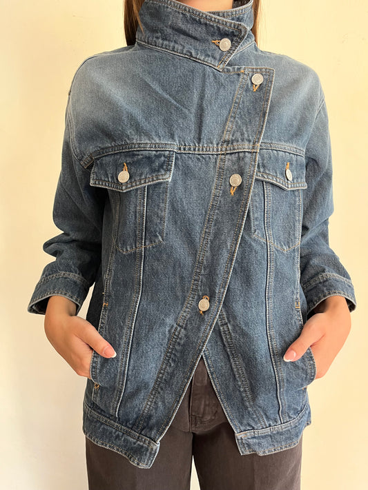 Giacca in denim dal taglio obliquo art. WILLA DAC5109