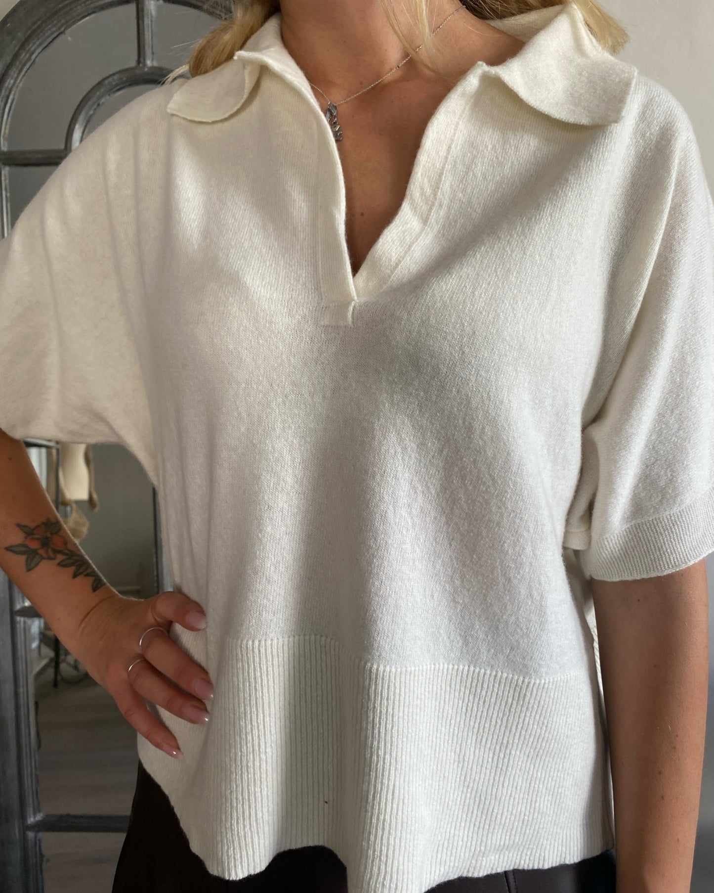 Polo con mezza manica in lana art.10325 CHEAP&CHIC