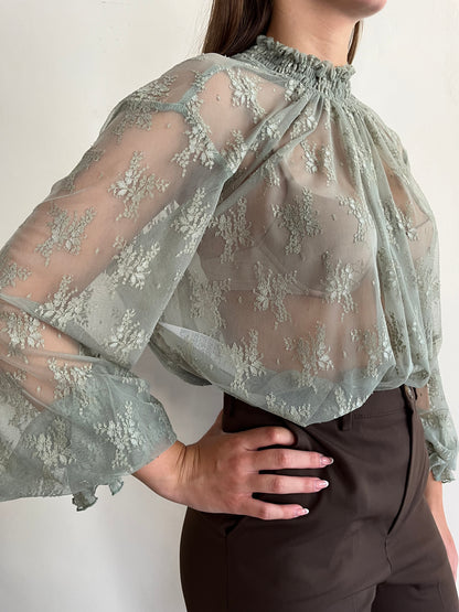 Blusa in tulle stampato art. CNP8MMX IMPERIAL