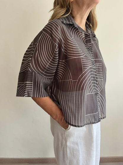 Blusa in fantasia art.U10611 UNIQUE