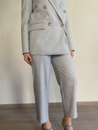 Tailleur quadri con mini paillettes VICOLO