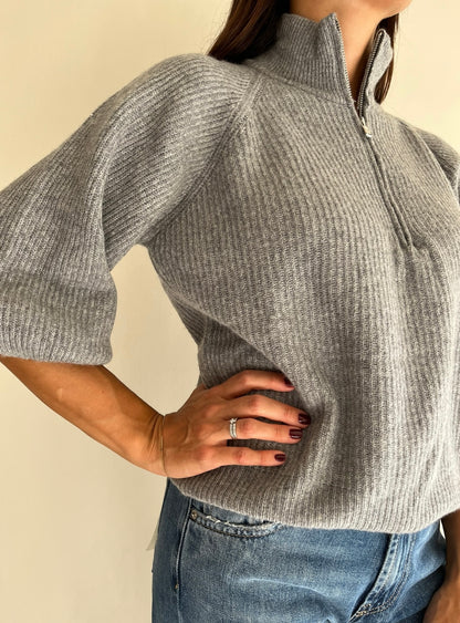 Lupetto mezza zip a maglia inglese art. D82217 Tensione In