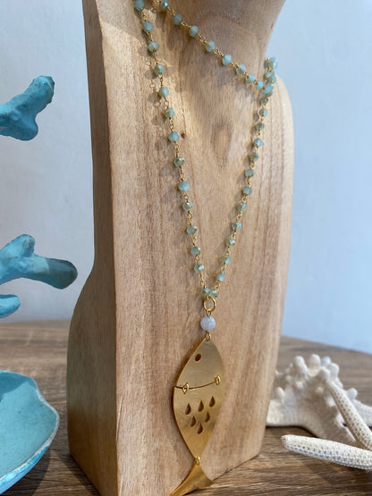 Collana rosario con pesce BARBARA BURGIO