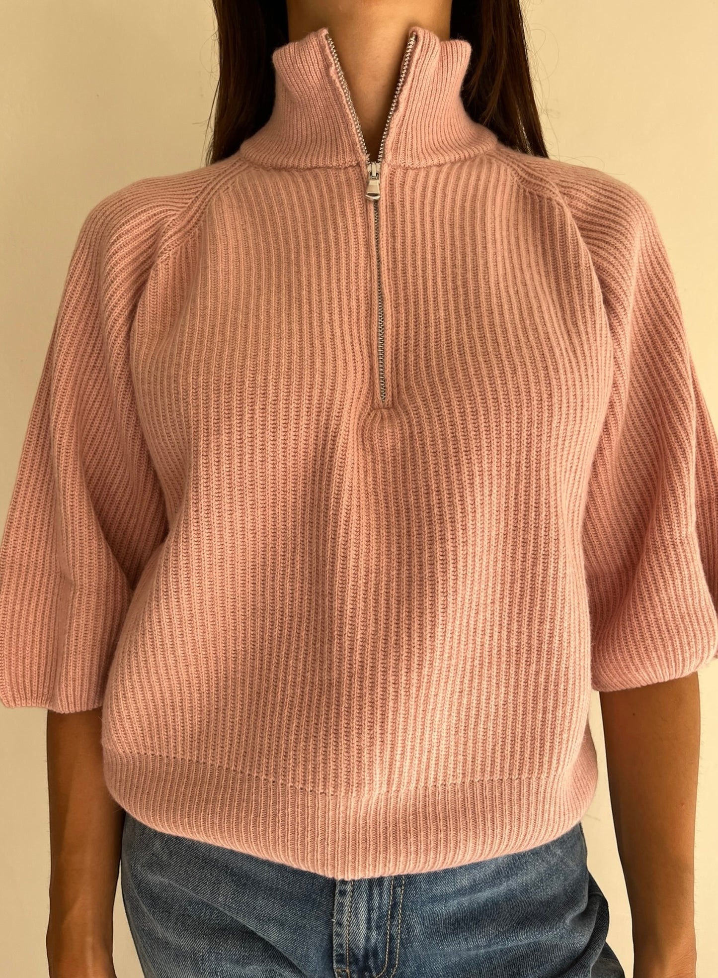 Lupetto mezza zip a maglia inglese art. D82217 Tensione In