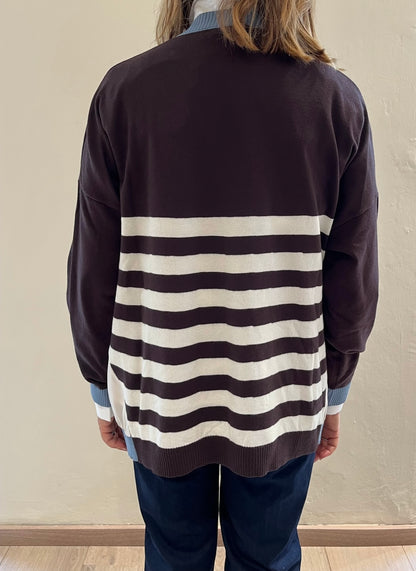 Maglia girocollo a righe over Art.AI51200