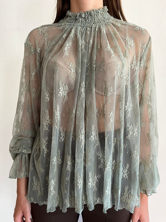Blusa in tulle stampato art. CNP8MMX IMPERIAL