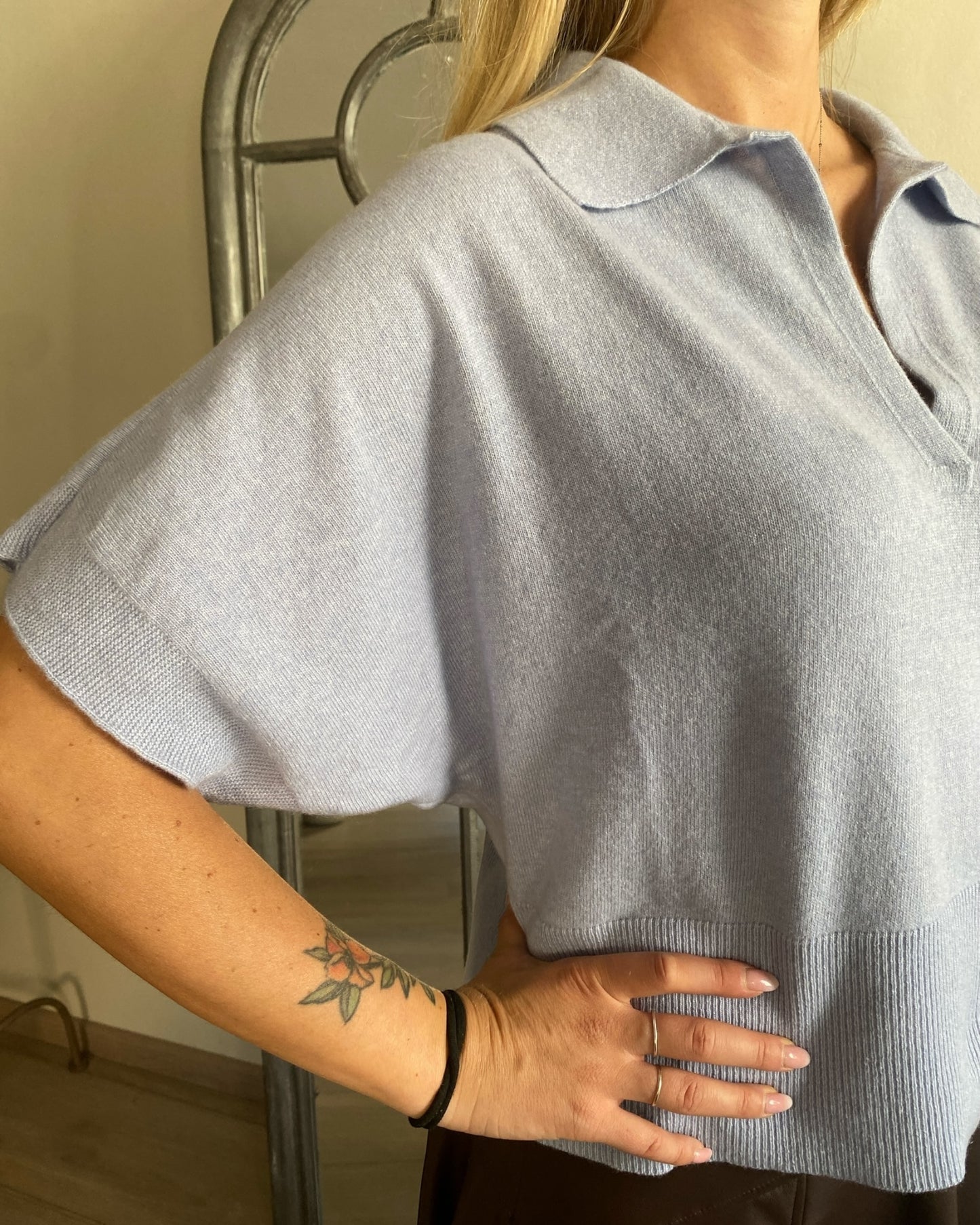 Polo con mezza manica in lana art.10325 CHEAP&CHIC